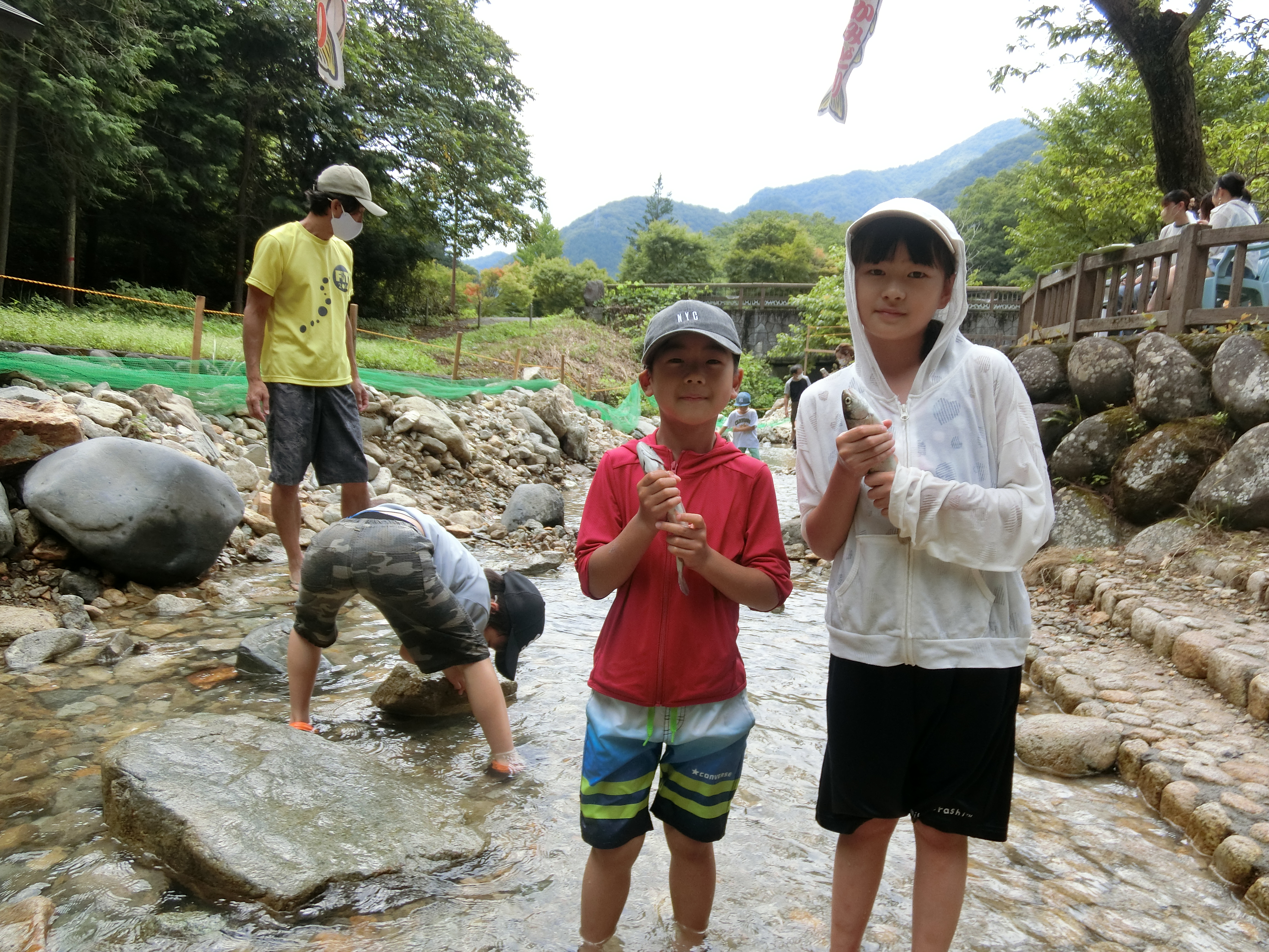 魚のつかみどりin鬼怒川